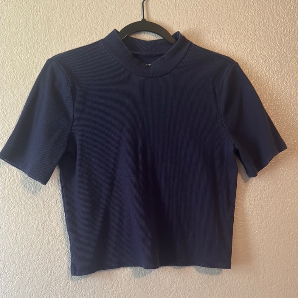 Arizona Jean Company Blue Fitted Crop T-Shirt